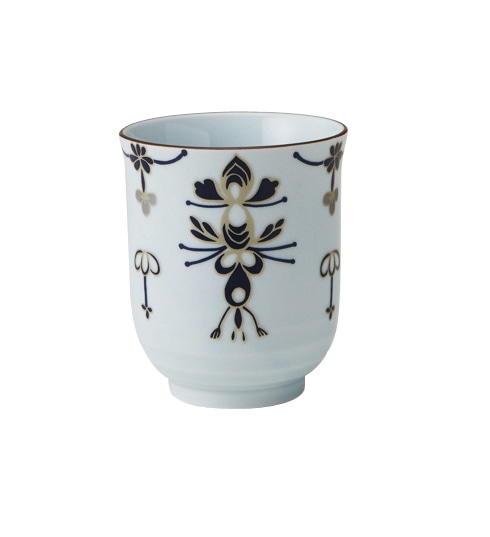 丸モ高木陶器 銀彩結び紋長湯呑 4A206-05 1個（ご注文単位1個）【直送品】