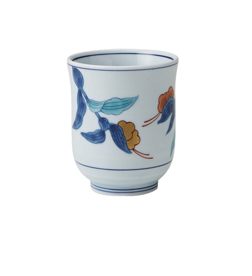 丸モ高木陶器 錦つゆ草長湯呑 4A206-06 1個（ご注文単位1個）【直送品】