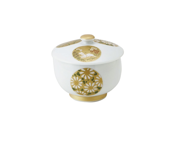 丸モ高木陶器 金銀丸紋蓋付煎茶 4A206-11 1個（ご注文単位1個）【直送品】