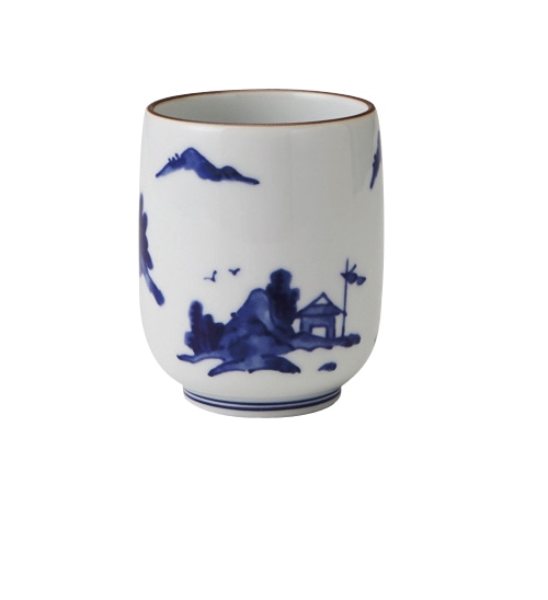 丸モ高木陶器 イングレ山水樽型湯呑 4A206-21 1個（ご注文単位1個）【直送品】