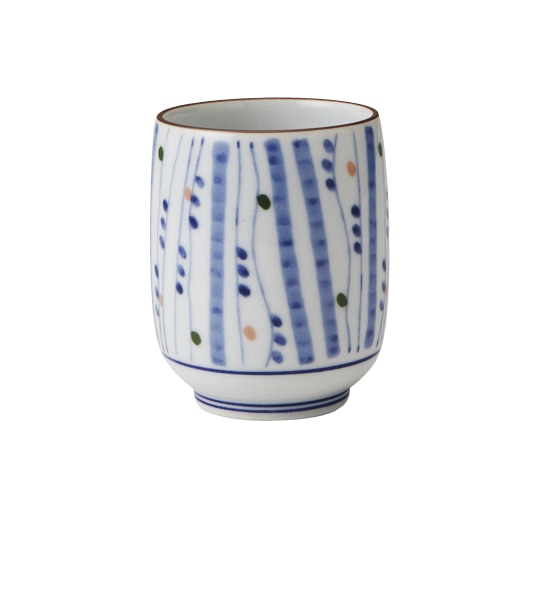 丸モ高木陶器 イングレ色十草樽型湯呑 4A206-22 1個（ご注文単位1個）【直送品】