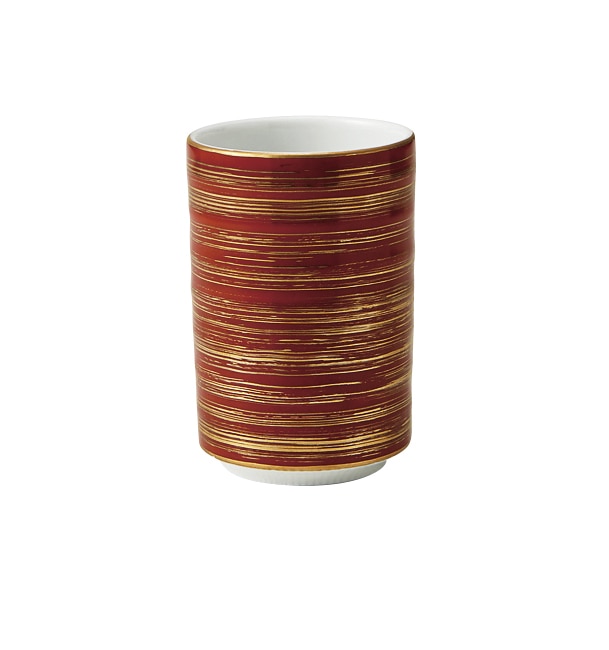 丸モ高木陶器 赤金刷毛目大湯呑 4A206-33 1個（ご注文単位1個）【直送品】