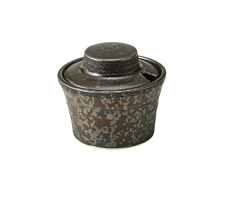 丸モ高木陶器 シルバー広口薬味辛子入 4A212-19 1個(ご注文単位1個)【直送品】