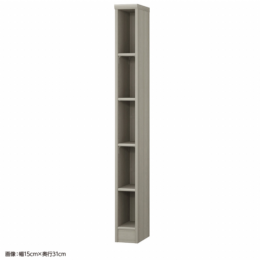 大洋 オーダーシェルフ グレーオーク NCオーダー1515 SR GO 幅150×奥行250×高さ1499(mm) 1台(ご注文単位1台)【直送品】