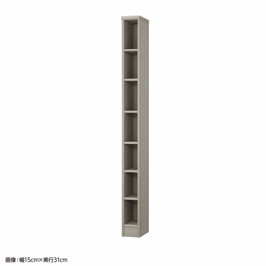 大洋 オーダーシェルフ グレーオーク NCオーダー1815 SR GO 幅150×奥行250×高さ1780(mm) 1台(ご注文単位1台)【直送品】