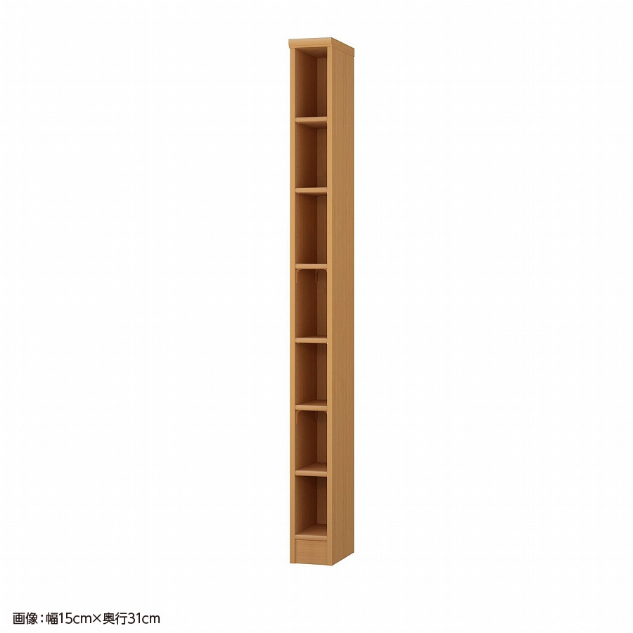 大洋 オーダーシェルフ ミディアムブラウン NCオーダー1815 SR MB 幅150×奥行250×高さ1780(mm) 1台(ご注文単位1台)【直送品】