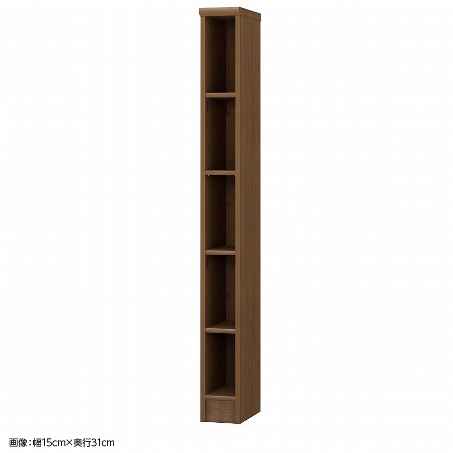 大洋 オーダーシェルフ ウォールナットブラウン NCオーダー1520 SR WB 幅200×奥行250×高さ1499(mm) 1台(ご注文単位1台)【直送品】