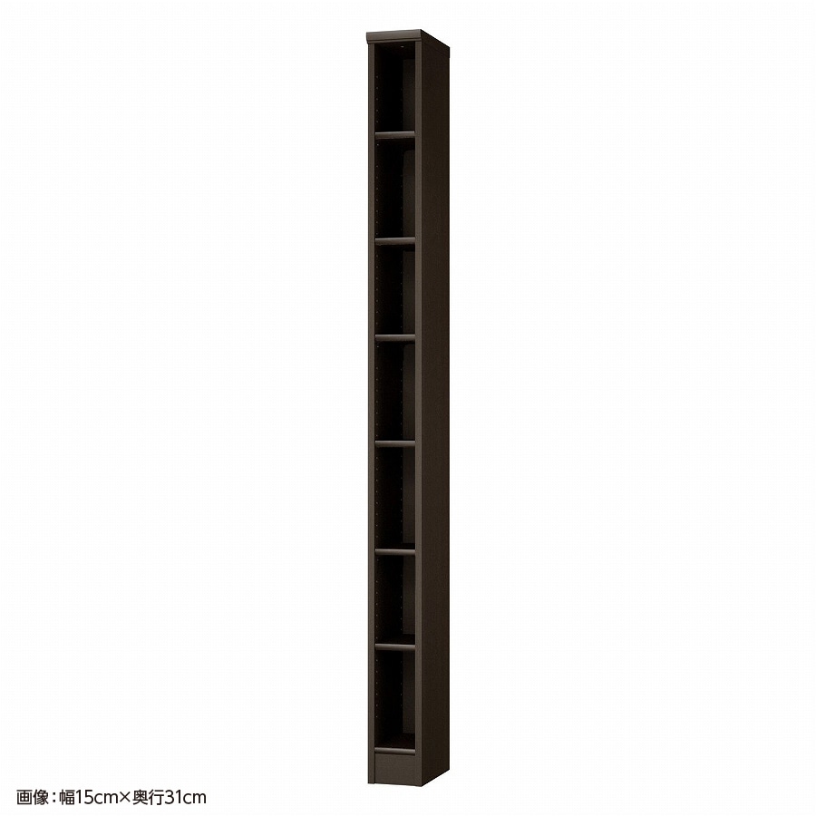 大洋 オーダーシェルフ ダークブラウン NCオーダー2015 SR DB 幅150×奥行250×高さ2000(mm) 1台（ご注文単位1台）【直送品】