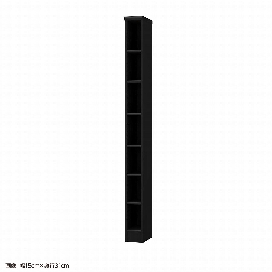 大洋 オーダーシェルフ ブラック NCオーダー1815 SR BK 幅150×奥行250×高さ1780(mm) 1台(ご注文単位1台)【直送品】