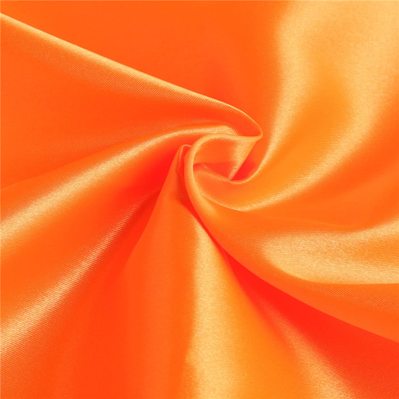 東レ ラルサテン 生地 巾92cm×7m切売カット蛍光オレンジ A8000-253-7M ポリエステル全35色 1枚（ご注文単位1枚）【直送品】