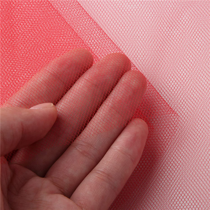 コスモテキスタイル ソフトチュール生地 巾115cm×(半折)6m切売カット 赤 AD1820-8-6M ナイロン100% 1枚（ご注文単位1枚）【直送品】