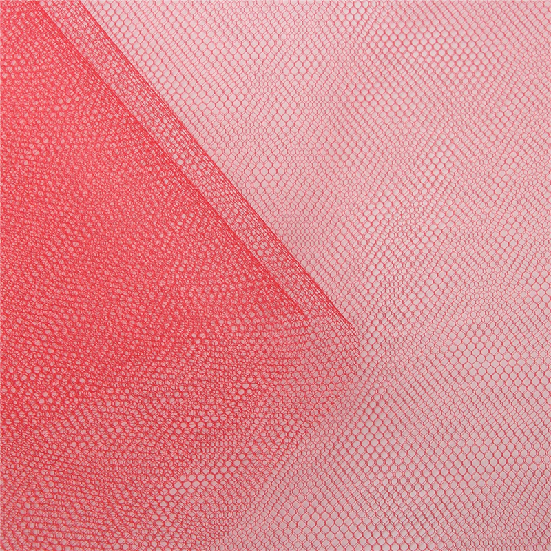 コスモテキスタイル ソフトチュール生地 巾115cm×(半折)7m切売カット 赤 AD1820-8-7M ナイロン100% 1枚（ご注文単位1枚）【直送品】