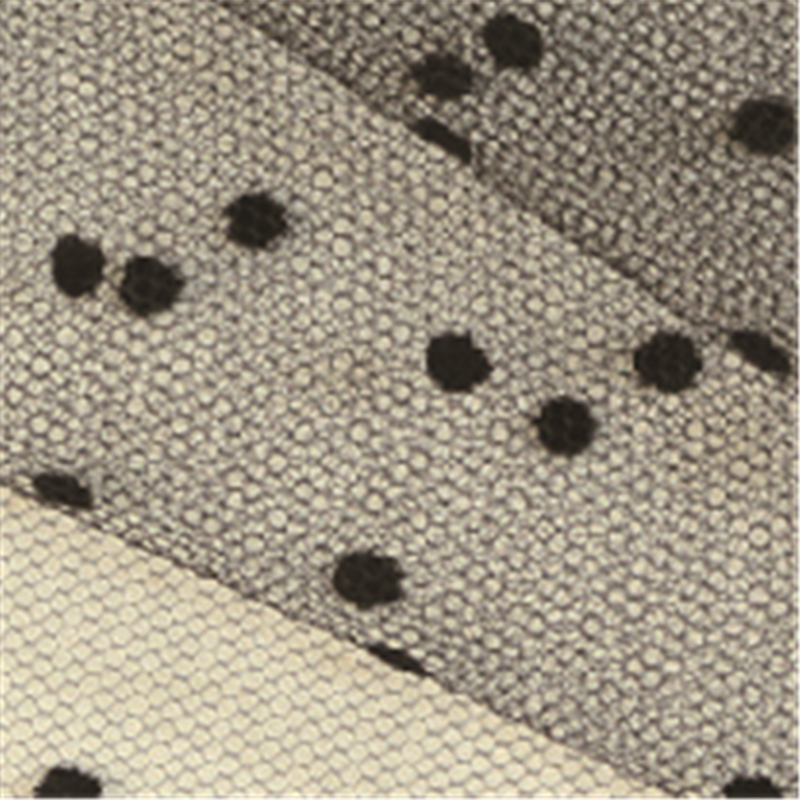 コスモテキスタイル 生地 チュール ドット フロッキー 15D 巾92cm×5m切売カット col.10 ブラック 1820F 1枚（ご注文単位1枚）【直送品】