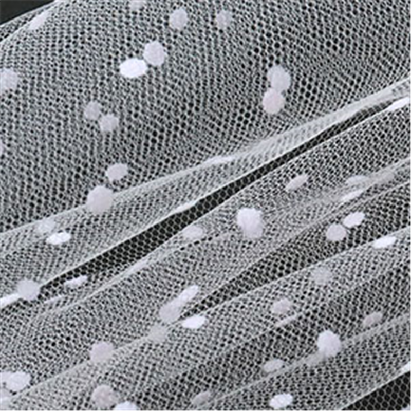 コスモテキスタイル 生地 チュール ドット フロッキー 15D ナイロン100% 約92cm幅×2mカット col.2 パステルピンク 1820F 1枚（ご注文単位1枚）【直送品】