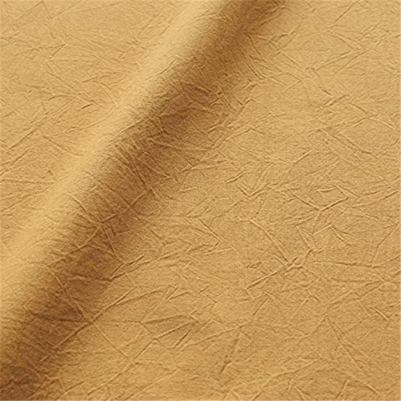 コスモテキスタイル シーチングハンドワッシャー 無地 シワ加工 アンバー 巾約110cm×5m切売カット AD2678-108-5M 1枚（ご注文単位1枚）【直送品】