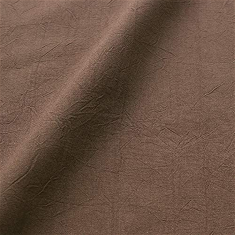 コスモテキスタイル シーチングハンドワッシャー 無地 シワ加工 ブラウン 巾約110cm×8m切売カット AD2678-214-8M 1枚（ご注文単位1枚）【直送品】