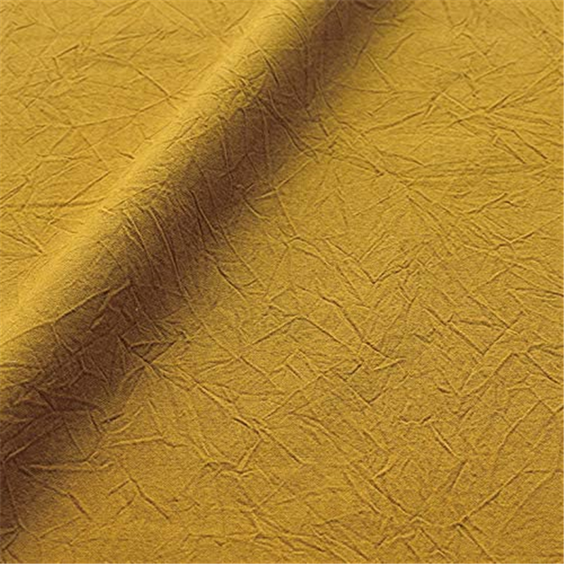 コスモテキスタイル シーチングハンドワッシャー 無地 シワ加工 マスタード 巾約110cm×7m切売カット AD2678-24-7M 1枚（ご注文単位1枚）【直送品】