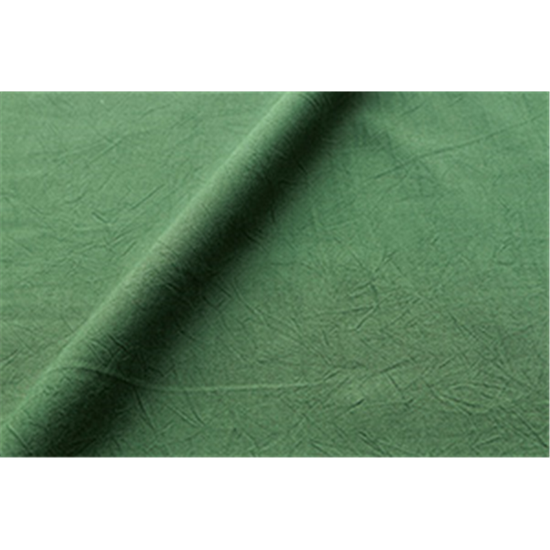 コスモテキスタイル シーチングハンドワッシャー 無地 シワ加工 ディープグリーン 巾約110cm×4m切売カット AD2678-256-4M 1枚（ご注文単位1枚）【直送品】
