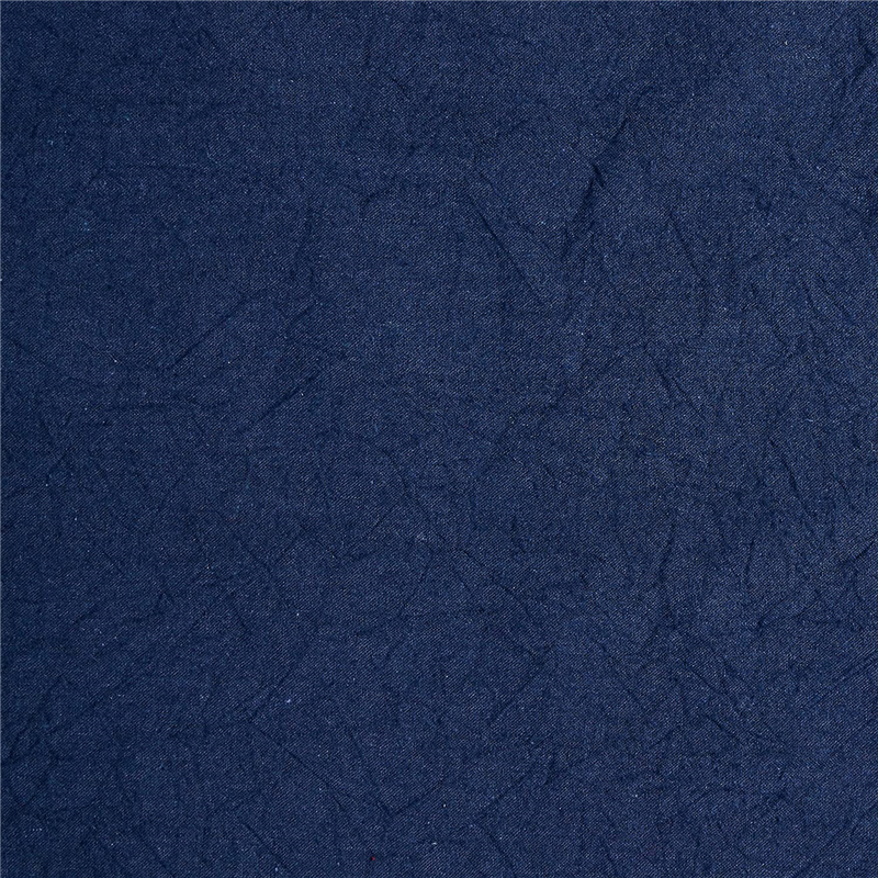 コスモテキスタイル シーチングハンドワッシャー 無地 シワ加工 ネイビー 巾約110cm×8m切売カット AD2678-266-8M 1枚（ご注文単位1枚）【直送品】