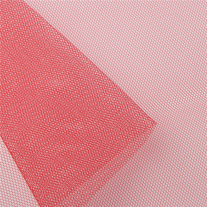 コスモテキスタイル セミハードチュール生地 50デニール 巾115cm×(半折)10m切売カット 赤 AD5035-15-10M ナイロン100% 1枚（ご注文単位1枚）【直送品】