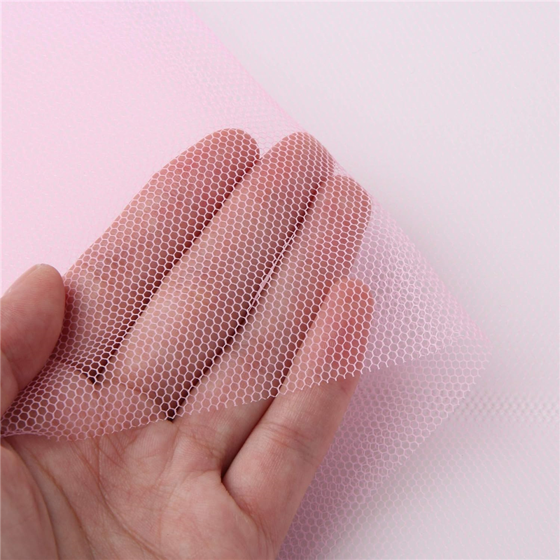 コスモテキスタイル セミハードチュール生地 50デニール 巾115cm×(半折)1m切売カット ピンク AD5035-2-1M 1枚（ご注文単位1枚）【直送品】