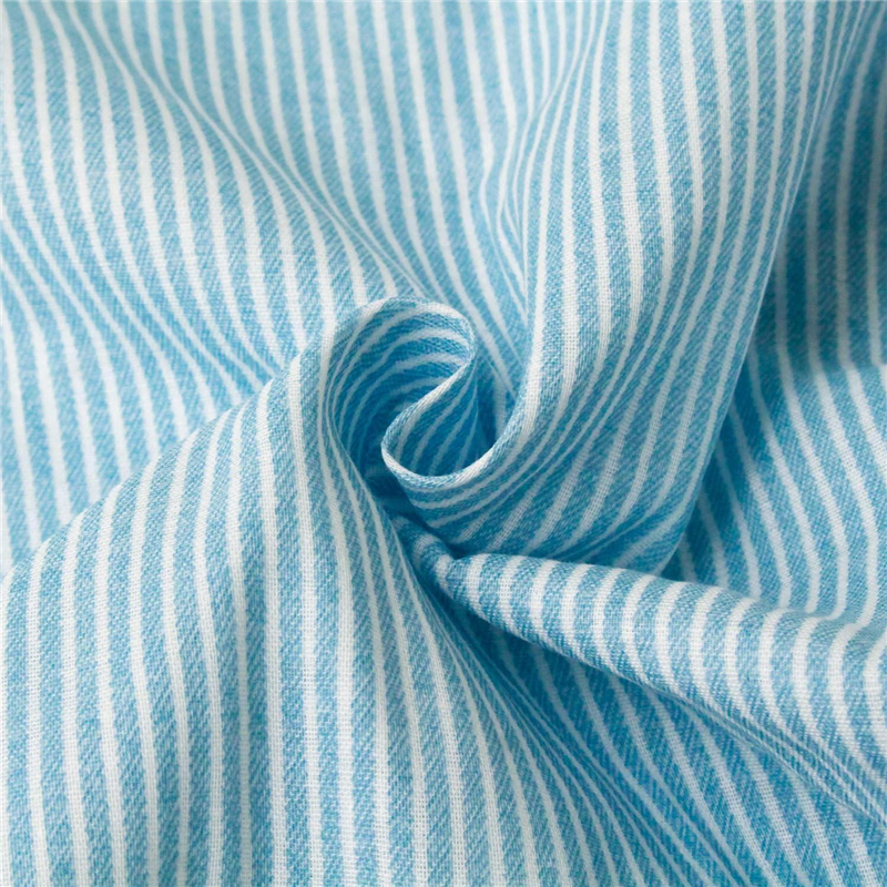 コスモテキスタイル デニム調Wガーゼ ストライプ ライトブルー 巾約108cm 1mカット AP25501-2A-1M 1枚(ご注文単位1枚)【直送品】