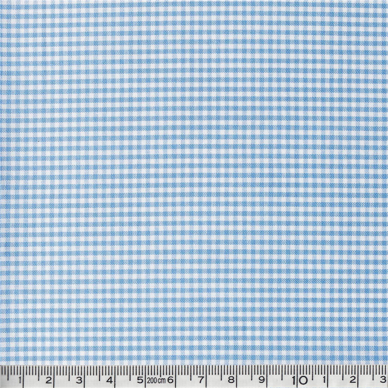双日ファッション 40sギンガムチェック 小 巾110cm×5m切売カット ライトブルー B53000Z-102-5M 1枚（ご注文単位1枚）【直送品】