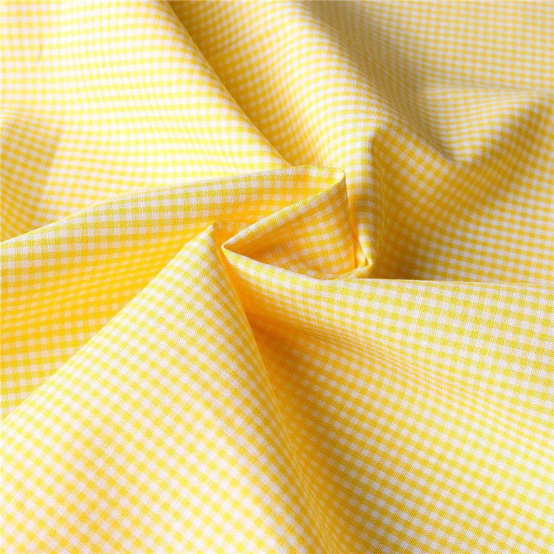 日本紐釦貿易 40sギンガムチェック 小 巾110cm×1m切売カット イエロー B53000Z-103-1M 1枚（ご注文単位1枚）【直送品】