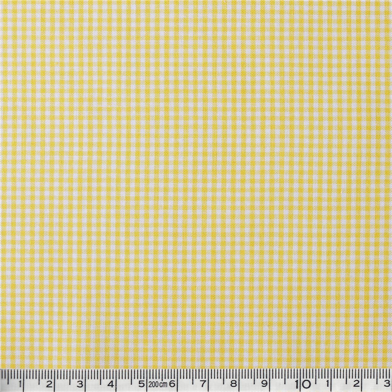 日本紐釦貿易 40sギンガムチェック 小 巾110cm×7m切売カット イエロー B53000Z-103-7M 1枚（ご注文単位1枚）【直送品】