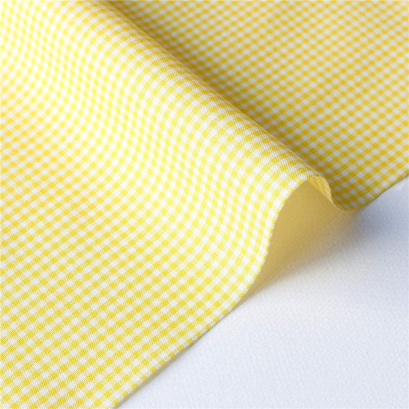 日本紐釦貿易 40sギンガムチェック 小 巾110cm×8m切売カット イエロー B53000Z-103-8M 1枚（ご注文単位1枚）【直送品】