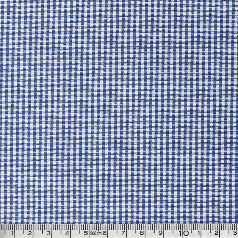 日本紐釦貿易 40sギンガムチェック 小 巾110cm×5m切売カット ブルー B53000Z-105-5M 1枚（ご注文単位1枚）【直送品】
