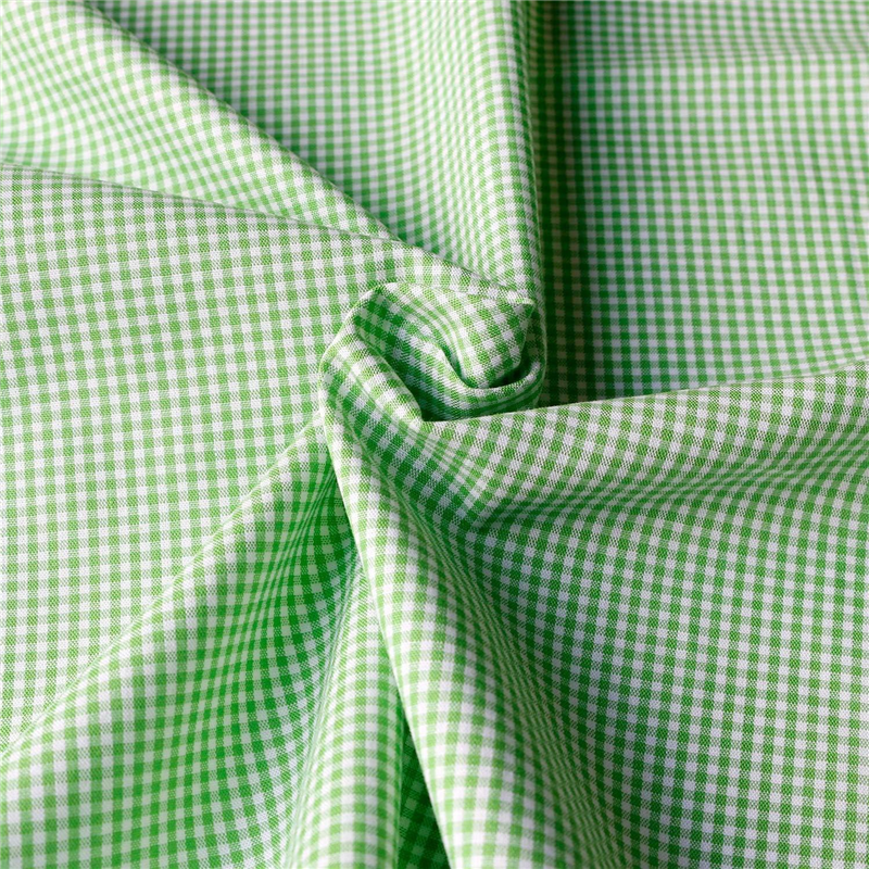 日本紐釦貿易 40sギンガムチェック 小 巾110cm×4m切売カット グリーン B53000Z-110-4M 1枚（ご注文単位1枚）【直送品】