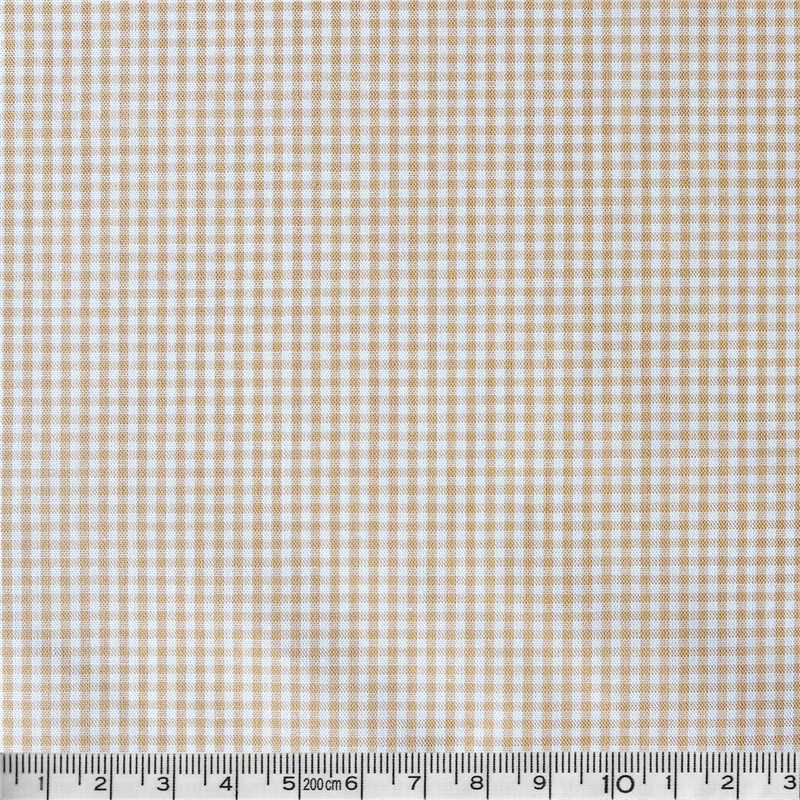 日本紐釦貿易 40sギンガムチェック 小 巾110cm×3m切売カット ベージュ B53000Z-111-3M 1枚（ご注文単位1枚）【直送品】
