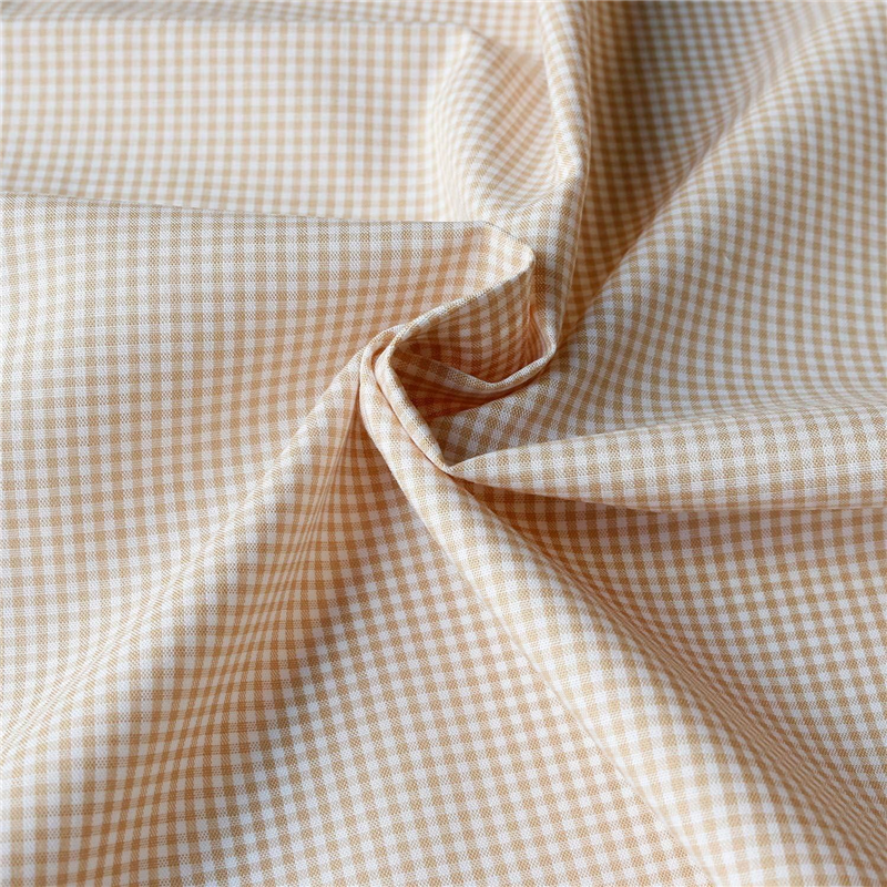 日本紐釦貿易 40sギンガムチェック 小 巾110cm×6m切売カット ベージュ B53000Z-111-6M 1枚（ご注文単位1枚）【直送品】