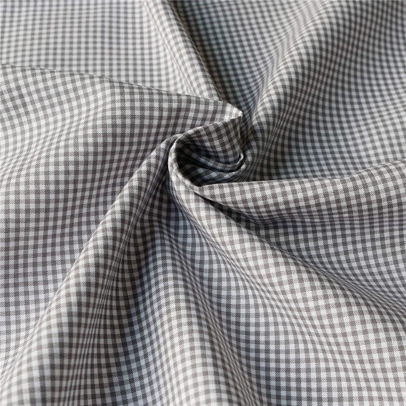 日本紐釦貿易 40sギンガムチェック 小 巾110cm×3m切売カット グレー B53000Z-114-3M 1枚（ご注文単位1枚）【直送品】