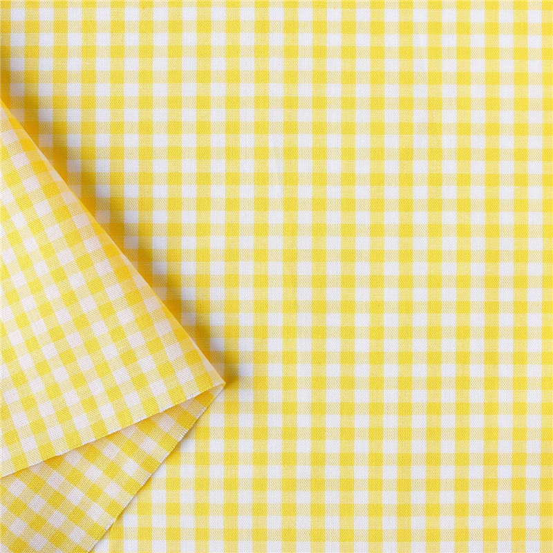 日本紐釦貿易 40sギンガムチェック 中 巾110cm×3m切売カット イエロー B53000Z-203-3M 1枚（ご注文単位1枚）【直送品】