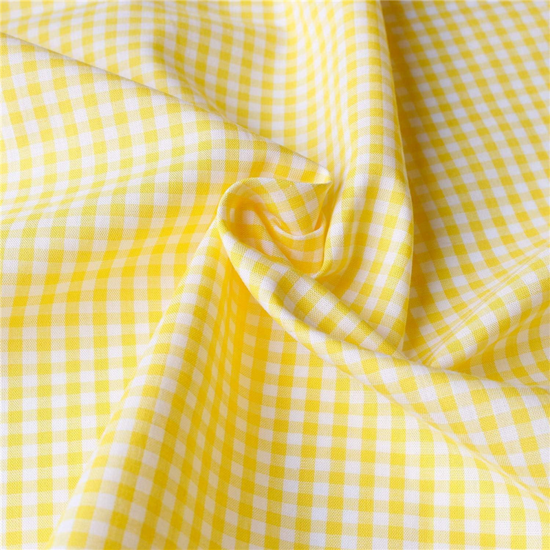 双日ファッション 40sギンガムチェック 中 巾110cm×7m切売カット イエロー B53000Z-203-7M 1枚（ご注文単位1枚）【直送品】