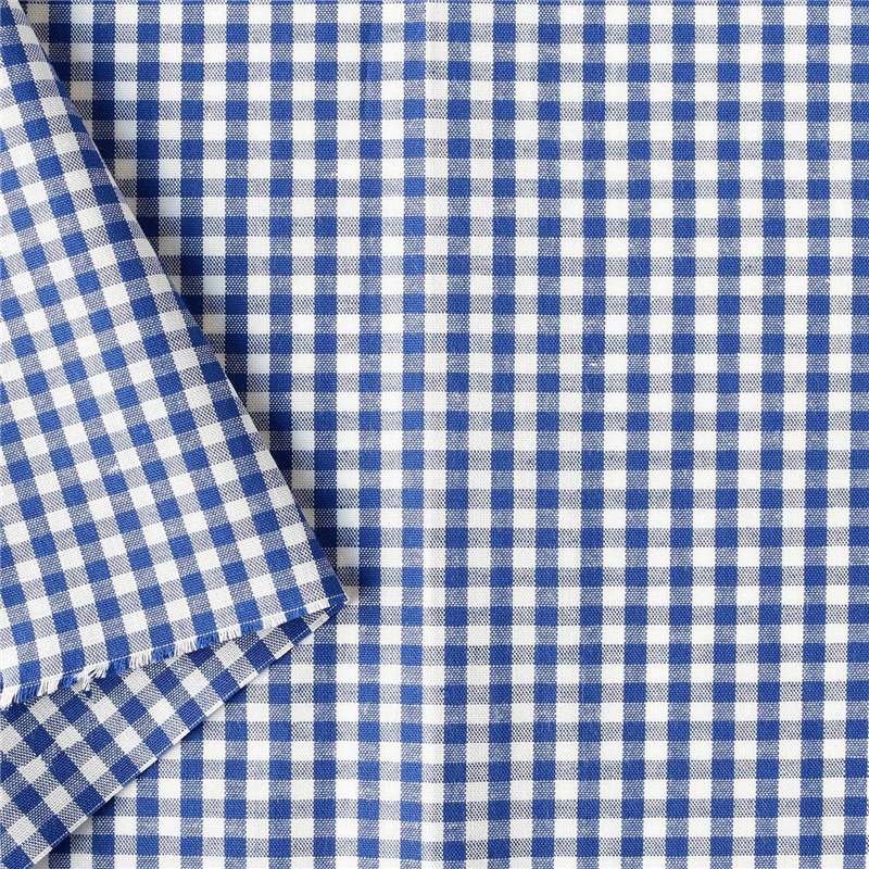 日本紐釦貿易 40sギンガムチェック 中 巾110cm×1m切売カット ブルー B53000Z-205-1M 1枚（ご注文単位1枚）【直送品】