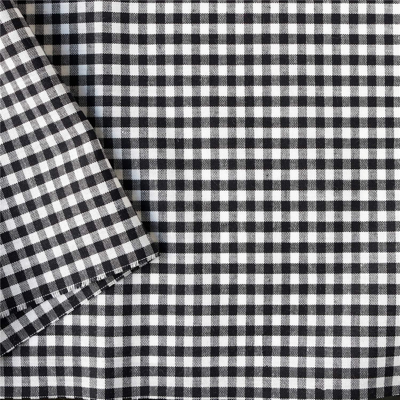 日本紐釦貿易 40sギンガムチェック 中 巾110cm×1m切売カット ブラック B53000Z-206-1M 1枚（ご注文単位1枚）【直送品】
