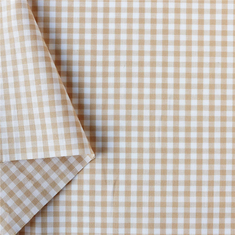 日本紐釦貿易 40sギンガムチェック 中 巾110cm×1m切売カット ベージュ B53000Z-211-1M 1枚（ご注文単位1枚）【直送品】