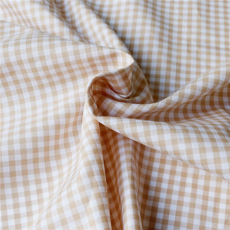 日本紐釦貿易 40sギンガムチェック 中 巾110cm×3m切売カット ベージュ B53000Z-211-3M 1枚（ご注文単位1枚）【直送品】