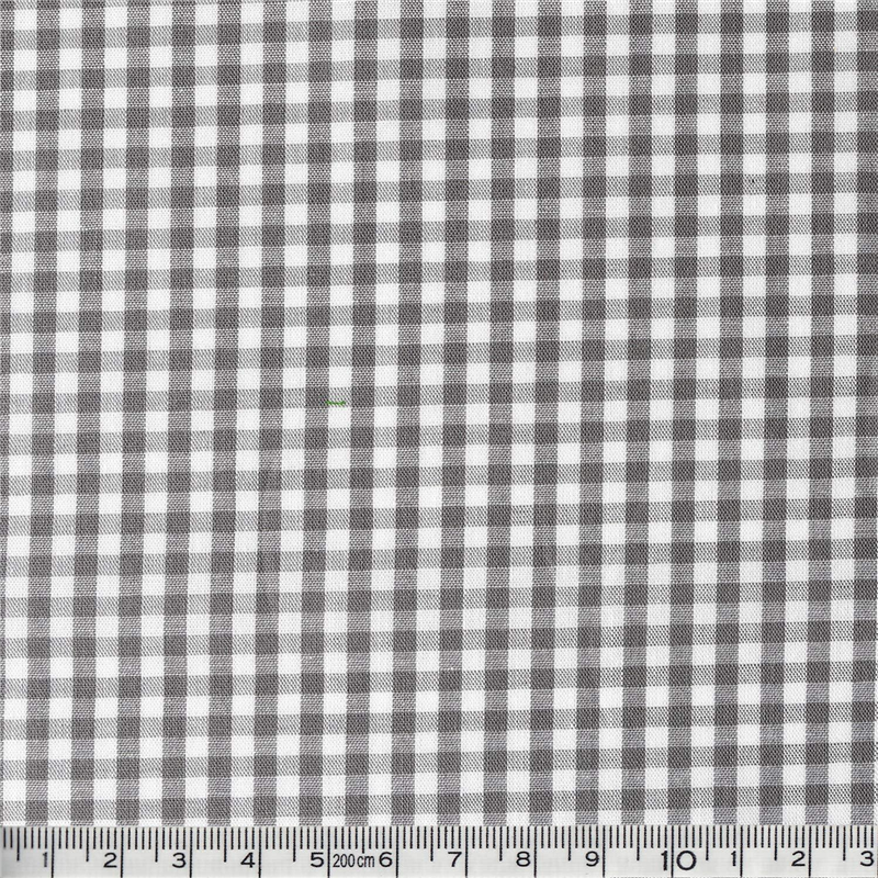 日本紐釦貿易 40sギンガムチェック 中 巾110cm×3m切売カット グレー B53000Z-214-3M 1枚（ご注文単位1枚）【直送品】
