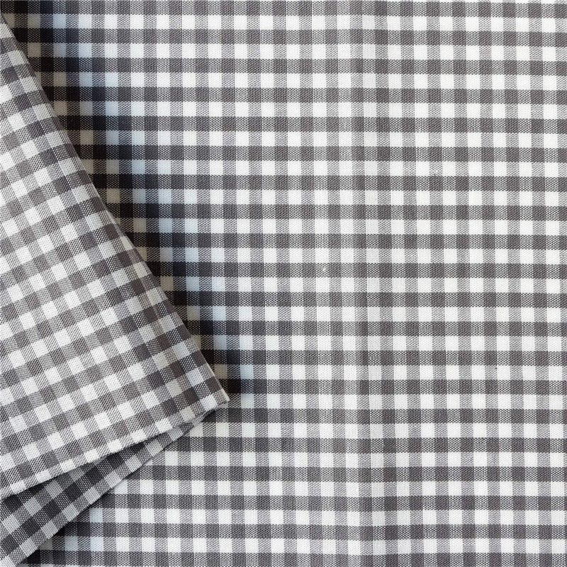 日本紐釦貿易 40sギンガムチェック 中 巾110cm×7m切売カット グレー B53000Z-214-7M 1枚（ご注文単位1枚）【直送品】