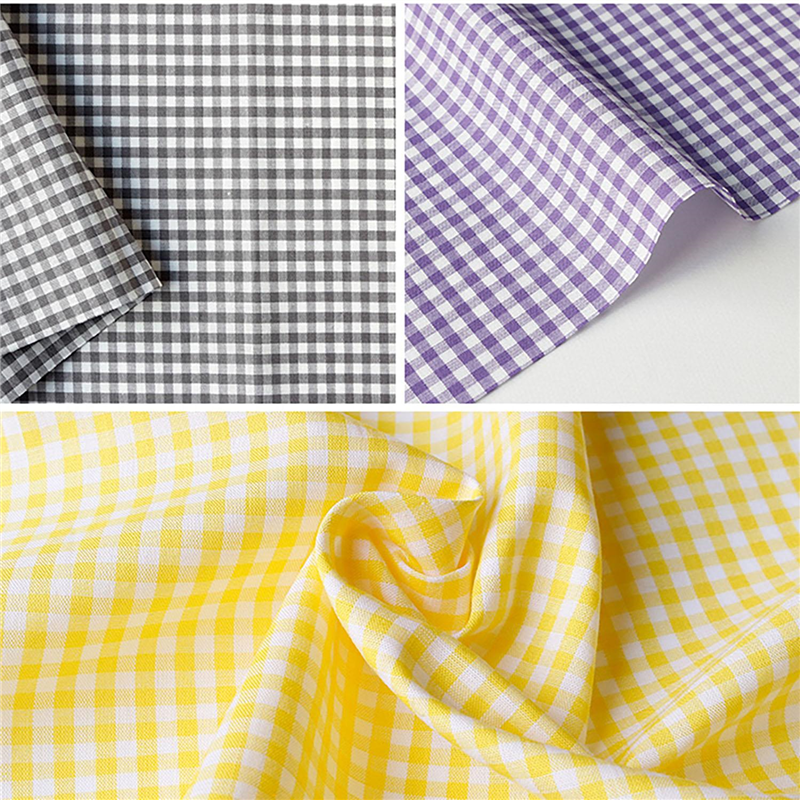 日本紐釦貿易 40sギンガムチェック 中 巾110cm×7m切売カット グレー B53000Z-214-7M 1枚（ご注文単位1枚）【直送品】