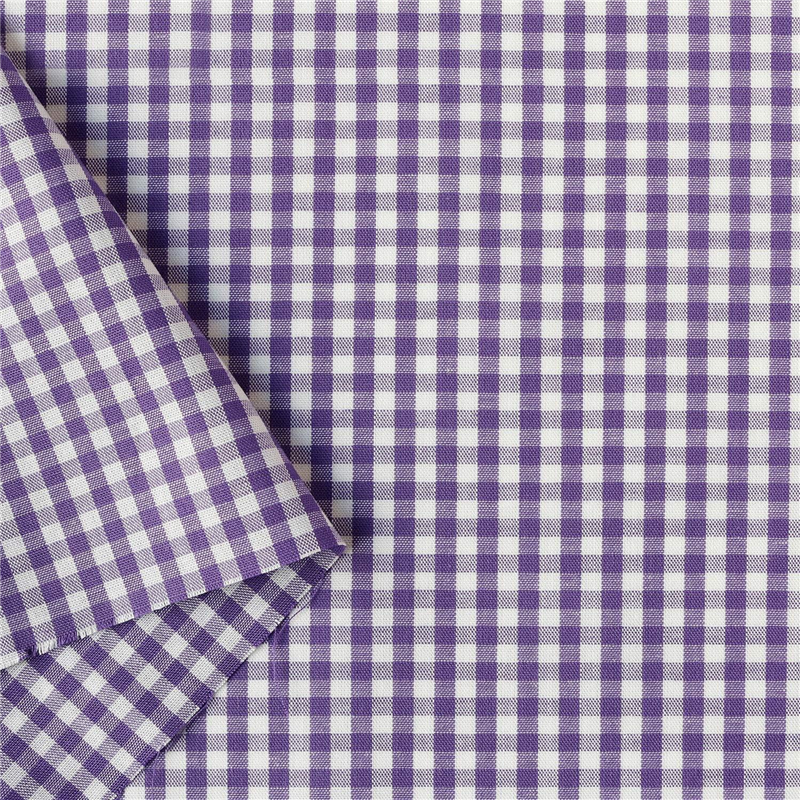日本紐釦貿易 40sギンガムチェック 中 巾110cm×8m切売カット パープル B53000Z-221-8M 1枚（ご注文単位1枚）【直送品】