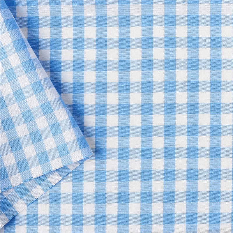 日本紐釦貿易 40sギンガムチェック 大 巾110cm×1m切売カット ライトブルー B53000Z-302-1M 1枚（ご注文単位1枚）【直送品】