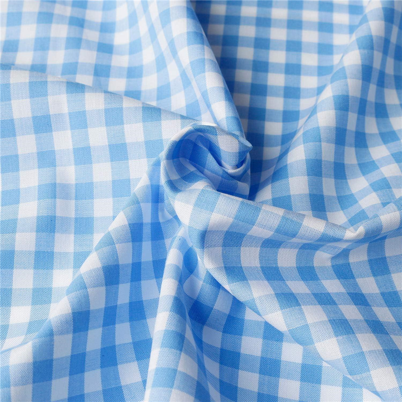 日本紐釦貿易 40sギンガムチェック 大 巾110cm×3m切売カット ライトブルー B53000Z-302-3M 1枚（ご注文単位1枚）【直送品】