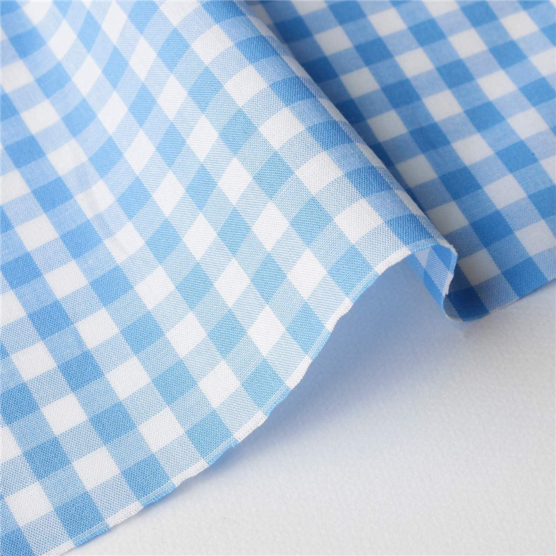 日本紐釦貿易 40sギンガムチェック 大 巾110cm×4m切売カット ライトブルー B53000Z-302-4M 1枚（ご注文単位1枚）【直送品】