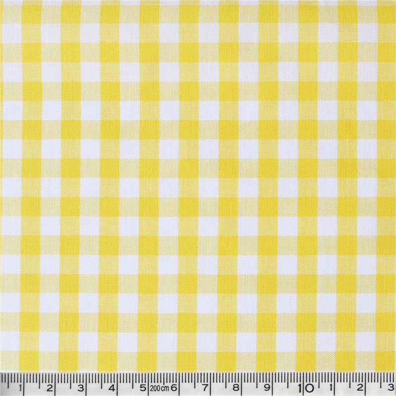 日本紐釦貿易 40sギンガムチェック 大 巾110cm×2m切売カット イエロー B53000Z-303-2M 1枚（ご注文単位1枚）【直送品】