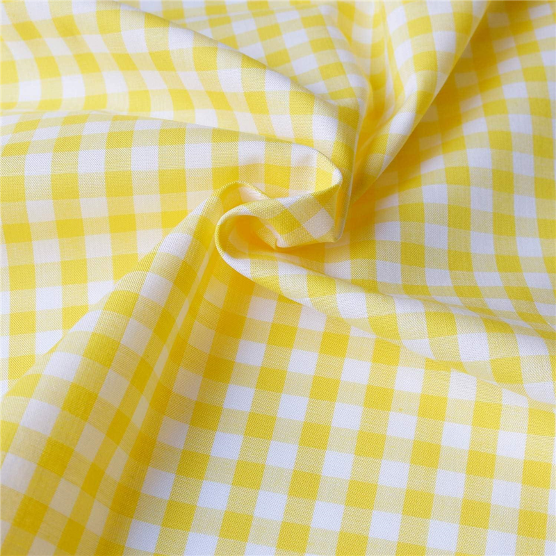 日本紐釦貿易 40sギンガムチェック 大 巾110cm×6m切売カット イエロー B53000Z-303-6M 1枚（ご注文単位1枚）【直送品】